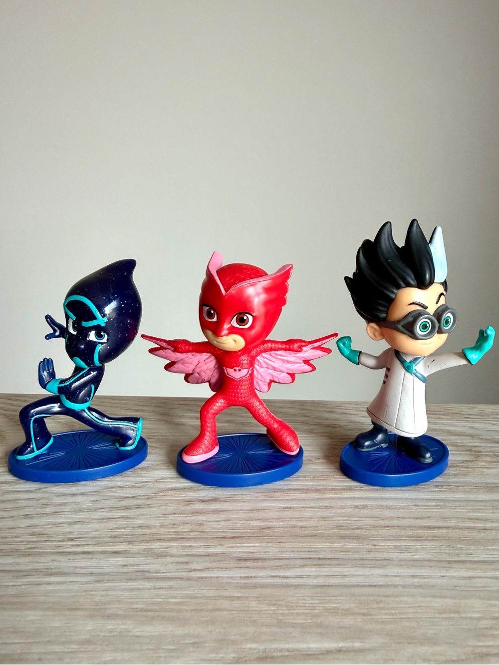 PJ Masks Action Figures 3Pc Set Night Ninja, Owlette, Romeo Kids Toy Collectible